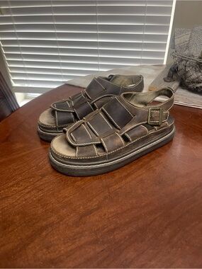 Skechers Jammers Fisherman Sandals  Leather Y2K Chunky Vintage